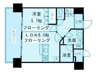 神奈川県川崎市多摩区登戸【マンション】の間取り