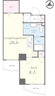 1Rの間取り画像