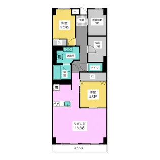 一光ハイツ妙音通【6階】の間取り