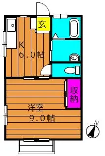 コーポ大高 C【1階】の間取り