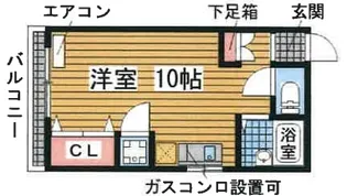 アルカディア橘通【3階】の間取り