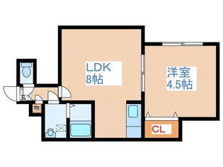 ウィンズ豊平【1階】の間取り
