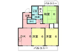 杉山パレス【4階】の間取り