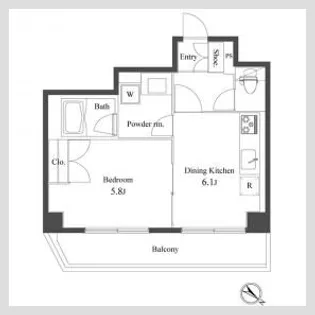 プライマル小石川【7階】の間取り