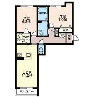シャーメゾン スクエア ガーデン II【1階】の間取り