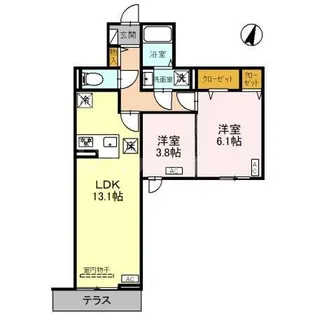 グラナーデ八潮【1階】の間取り