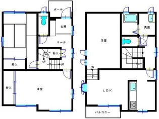 千葉県習志野市花咲1【一戸建】の間取り