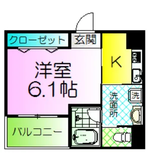 ラ・メール諏訪森【6階】の間取り