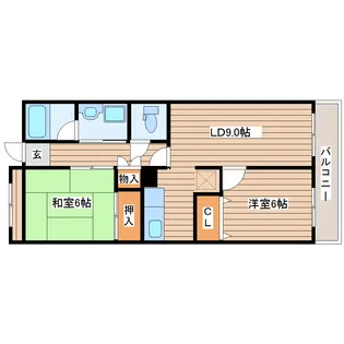 メゾン長喜城【5階】の間取り