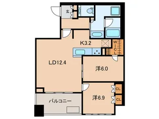 プラウドタワー亀戸クロス ブライトタワー【2階】の間取り