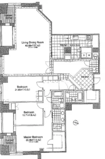 青山第一マンションズ【17階】の間取り
