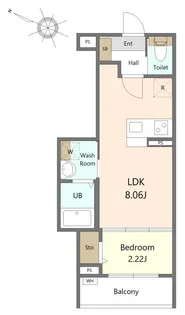 アークリヴェール河原町【2階】の間取り