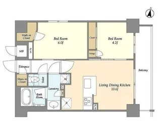東京都荒川区南千住5【マンション】の間取り