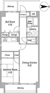 ラフィネ武蔵小山【8階】の間取り