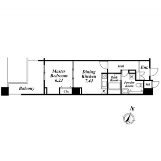 東京都品川区上大崎3【マンション】の間取り