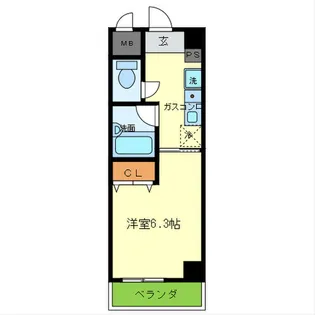 シュプレーム堺【2階】の間取り