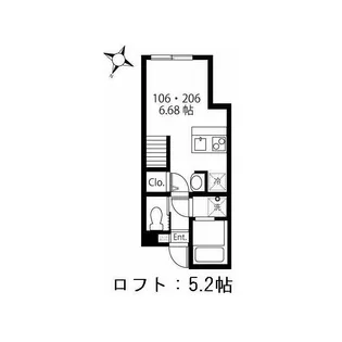 ハーミットクラブハウスヴォワール【2階】の間取り