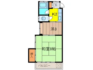 メゾンサユリ【2階】の間取り