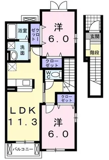 埼玉県北本市中丸4【アパート】の間取り
