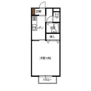 アパートメントカサブランカB棟【1階】の間取り