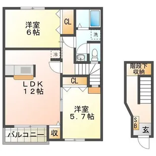 ポワールセゾン B棟【2階】の間取り