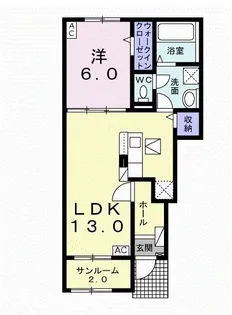 ヒカルサ岐阜岩田東【1階】の間取り