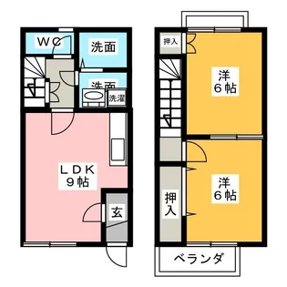 DUPLEX国王81 A棟【2階】の間取り