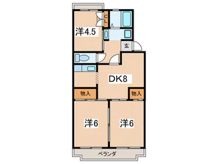 第2ロイヤルハイツ【4階】の間取り