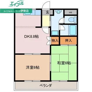 クレストール【2階】の間取り