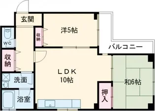 パインハイツ西芦屋【1階】の間取り