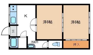 高萩アパート【2階】の間取り