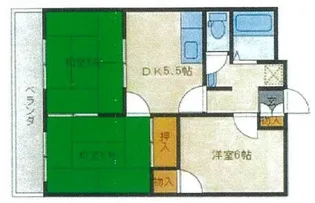 スカイやまもと【2階】の間取り