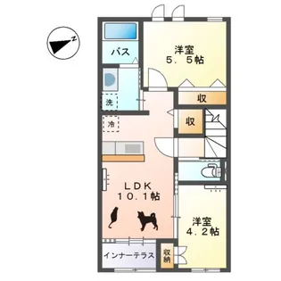 ヒルサイドS【2階】の間取り