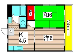パ-クサイド岸根【3階】の間取り