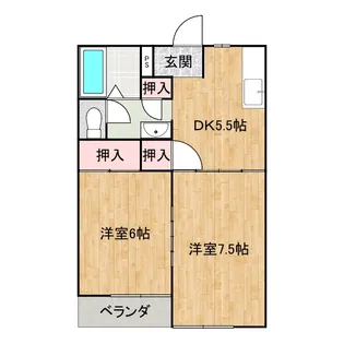 サザンクロス・ビュー【1階】の間取り