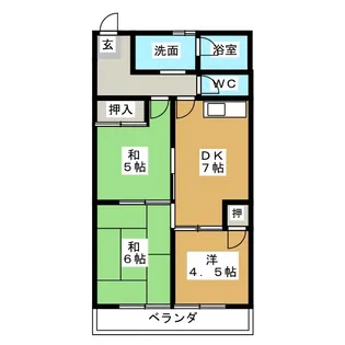 旭IHハイツ【2階】の間取り