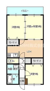 マンションエトワール【3階】の間取り