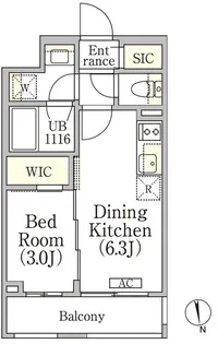イプセ神楽坂【2階】の間取り