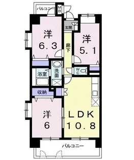 エクセレント・ティア【4階】の間取り