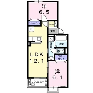 カルトッフェル【2階】の間取り