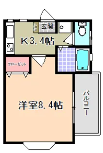アーバンウエスト【1階】の間取り