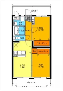 ユーミー成田【1階】の間取り
