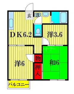 サンシャイン梅郷【2階】の間取り