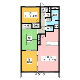 セレクト大岩【4階】の間取り