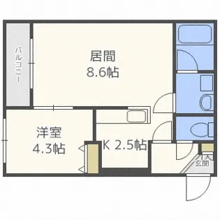 フェリシアコート【3階】の間取り