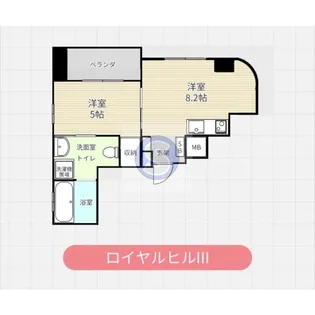 ロイヤルヒルIII【8階】の間取り
