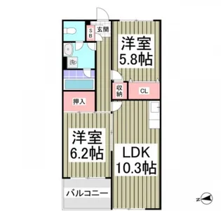 PURE GOLD【2階】の間取り