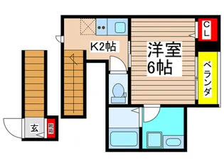 カーザアレグリ【2階】の間取り