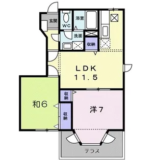 クレスト-ル D【1階】の間取り
