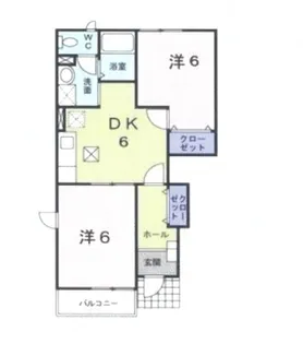 エクセラン【1階】の間取り
